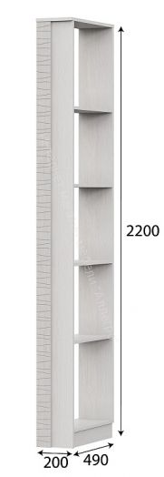 Угловое окончание Серия №4 Гамма 20 Ясень Анкор светлый/Сандал светлый