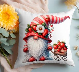 Полулён - Купон для пошива салфетки - Клубничная шапка 19,5*24,5 см. limit