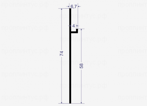 Теневой плинтус SC 7430 черный