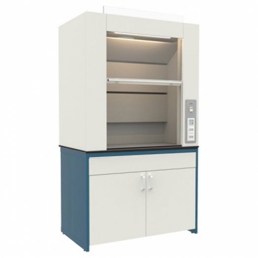 Шкаф вытяжной лабораторный,  типа А с камерой из ЛДСП (Синий)