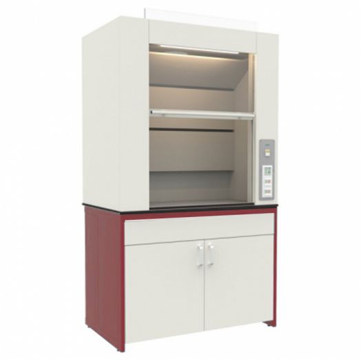 Шкаф вытяжной лабораторный,  типа А с камерой из ЛДСП (Красный)