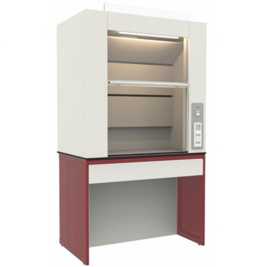 Шкаф вытяжной лабораторный,  типа А с камерой из ЛДСП без тумб (Красный)