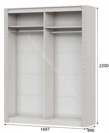 Полки для шкафа четырёхстворчатого Гамма 20 Серия №4