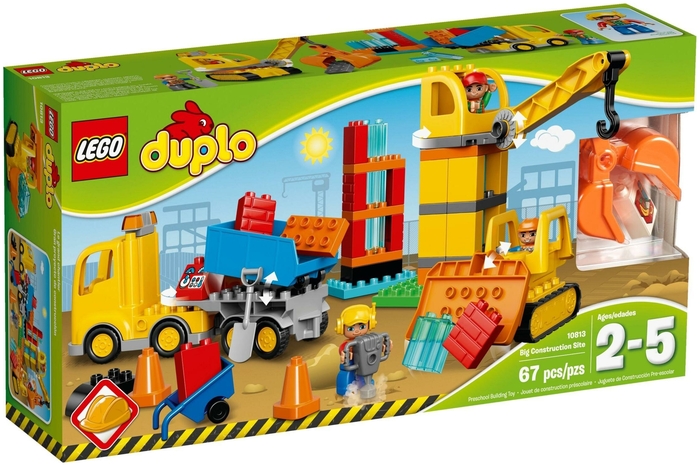 Конструктор LEGO DUPLO 10813 Большая стройплощадка, 67 дет.