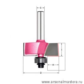 Новинка! Фреза четвертная нижний подшипник Z 2  D 50,8 х 22 x 73  S 12 PROCUT 307251AP