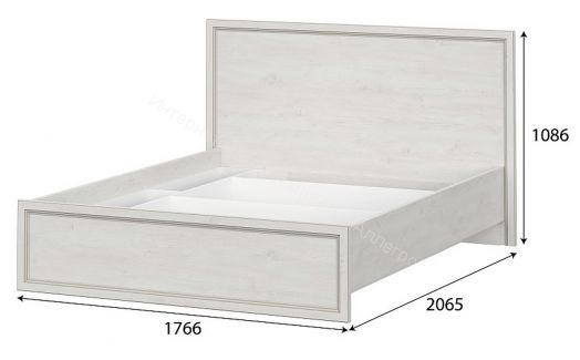 Кровать Александрия КР-102 1,6 м Серия 3 Сосна Санторини светлый