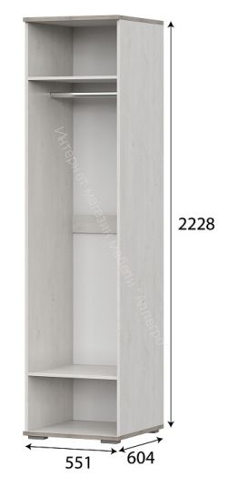 Шкаф Александрия ШК-204 Серия 3 Сосна Санторини светлый