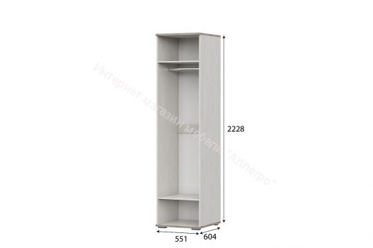 Шкаф Александрия ШК-204 Серия 3 Сосна Санторини светлый