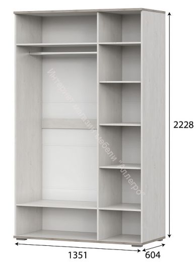 Шкаф Александрия ШК-207 Серия 3 Сосна Санторини светлый