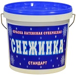 Краска Латексная КБС Снежинка БС-10 28кг Супербелая, Матовая, Влагостойкая.