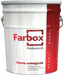 Эмаль ПФ-115 Farbox Универсальная 20кг Синяя для Внутренних и Наружных Работ / Фарбокс.