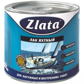 Лак Яхтный Zlata 0.8кг Матовый, Алкидно-Уретановый, Атмосферостойкий / Злата.