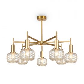 Люстра на Штанге Freya Fero FR5366CL-07BS Золото, Коричневый.