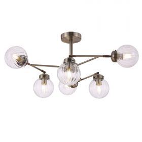 Люстра на Штанге Freya Daisy FR5041PL-06BS Золото, Металл / Фрея.