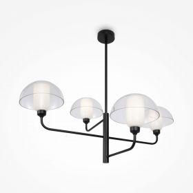 Люстра на Штанге Maytoni Memory MOD177PL-04B Черный, Металл.