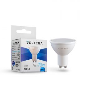 Лампа Светодиодная Voltega Sofit GU10 7W 4000K 7057 Белая, Алюминий / Вольтега.