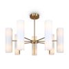 Люстра на Штанге Freya Fiore FR5368CL-14BS Латунь, Белый.