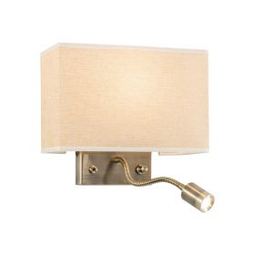 Бра с Бежевым Абажуром и Диммером Citilux Декарт CL704303 / Ситилюкс.