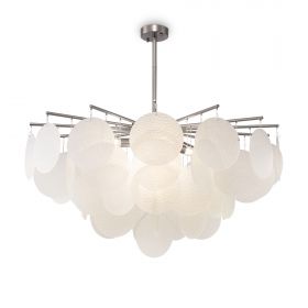 Люстра на Штанге Freya Porto FR5104PL-08N Серебро, Металл / Фрея.
