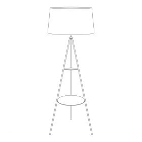 Торшер со Столиком Citilux Рейнер CL806020 Белый / Ситилюкс.