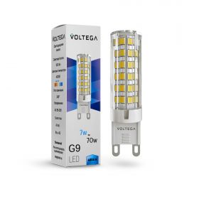 Лампа Светодиодная G9 7W, 700 Lm, 4000K, 220V IP20 Voltega Capsule G9 7188 Прозрачный, Керамика / Вольтега.