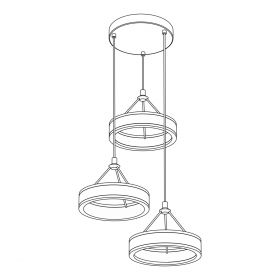 Светильник Подвесной Citilux Дуэт CL719030 LED Белый / Ситилюкс.