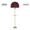 Торшер со Столиком и Красным Абажуром Citilux Базель CL407933T Бронза / Ситилюкс.