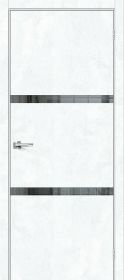 Межкомнатная Дверь с Экошпоном Bravo Браво-2.55 Snow Art / Mirox Grey 900x2000мм (Полотно 1шт) / Браво.
