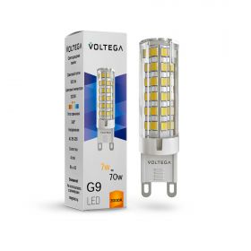 Лампа Светодиодная G9 7W, 700 Lm, 3000K, 220V IP20 Voltega Capsule G9 7187 Прозрачный, Керамика / Вольтега.