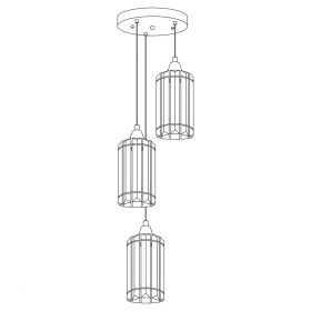 Светильник Подвесной Хрустальный Citilux Джемини CL306031 Хром / Ситилюкс.