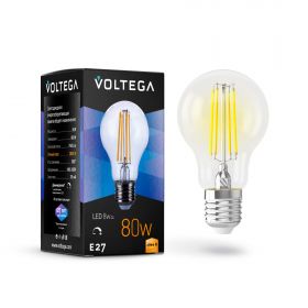 Лампа Филаментная Диммируемая Voltega General E27 8W 2800K 5489 Прозрачная, Стекло / Вольтега.