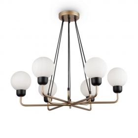 Люстра Подвесная Freya Venetti FR5114PL-06G Белый, Металл / Фрея.