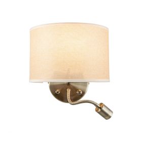 Бра с Бежевым Абажуром и Диммером Citilux Декарт CL704306 / Ситилюкс.
