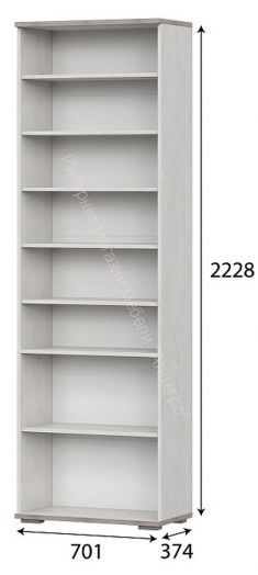 Шкаф Александрия ШК-118 Серия 3 Сосна Санторини светлый