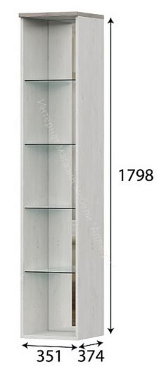 Надстройка Александрия НД-102 Серия 3 Сосна Санторини светлый