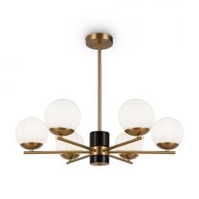 Люстра на Штанге Freyа Marble FR5230PL-06BS Золото, Металл / Фрея.