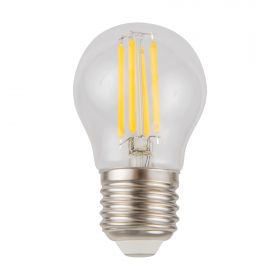 Лампа Филаментная Диммируемая Voltega Globe dim E27 5W 3000K 8466 Прозрачная, Стекло / Вольтега.