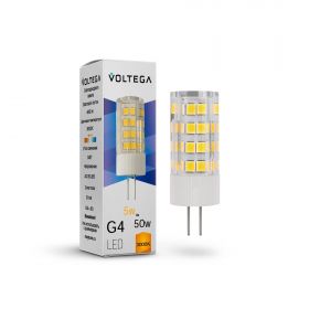 Лампа Светодиодная G4 5W, 460 Lm, 3000K, 220V IP20 Voltega Capsule G4 7183 Прозрачный, Керамика / Вольтега.