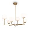 Люстра на Штанге Freya Tender FR5373CL-06BS Латунь, Белый.