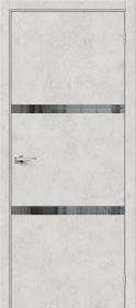 Межкомнатная Дверь с Экошпоном Bravo Браво-2.55 Look Art / Mirox Grey 700x2000мм (Полотно 1шт) / Браво.