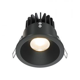Светильник Встраиваемый Светодиодный Диммируемый Maytoni Zoom DL034-L12W3K-D-B Черный.