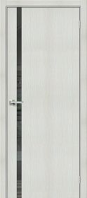 Межкомнатная Дверь с Экошпоном Bravo Браво-1.55 Bianco Veralinga / Mirox Grey 800x2000мм (Полотно+Коробка+5 Наличников) / Браво.