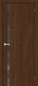 Межкомнатная Дверь с Экошпоном Bravo Браво-1.55 Brown Dreamline / Mirox Grey 900x2000мм (Полотно 1шт) / Браво.