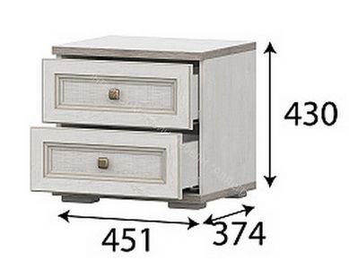 Тумба прикроватная Александрия ТБ-108 Серия 3 Сосна Санторини светлый