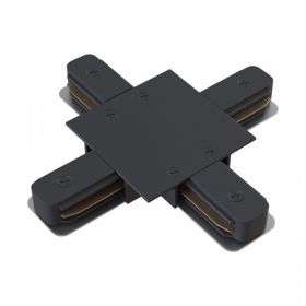 Коннектор Х-образный Maytoni Technical Accessories for tracks TRA002CX-11B Чёрный, Алюминий.