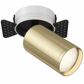 Встраиваемый Светильник Maytoni Technical FOCUS S C058CL-1BG Черный с Золотом, Алюминий.