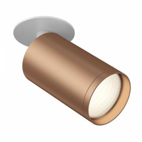 Встраиваемый Светильник Maytoni Technical FOCUS S C049CL-1WC Белый и Медь Матовая, Алюминий.