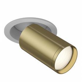 Встраиваемый Светильник Maytoni Technical FOCUS S C048CL-1WBS Белый и Латунь, Алюминий.