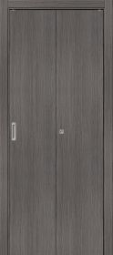 Дверь-Книжка Складная с Экошпоном Bravo Браво-0 Grey Melinga Межкомнатная 350x2000мм (Полотно 2шт) / Браво.