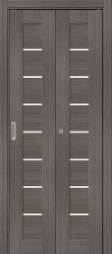 Дверь-Книжка Складная с Экошпоном Bravo Браво-22 Grey Melinga / Magic Fog Межкомнатная 350x2000мм (Полотно 2шт) / Браво.